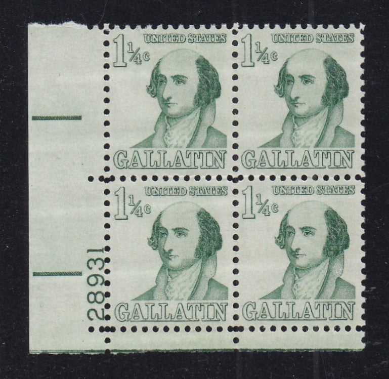 # 1279 (1967) Gallatin - PB, LL #28931, XF MNH