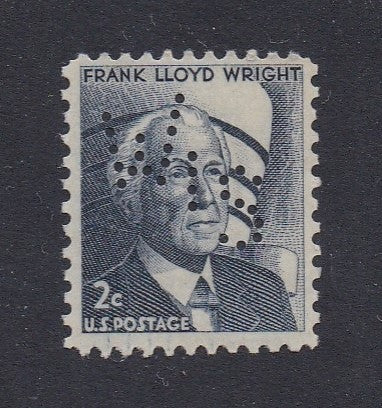 #1280 (1966) Wright - Perfin, 'WIS', MNH