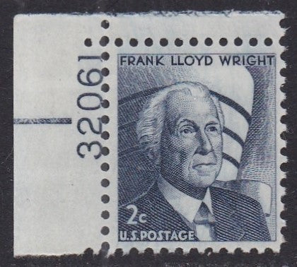 # 1280 (1966) Wright (white smooth gum) - Plt sgl, UR #32061, MNH