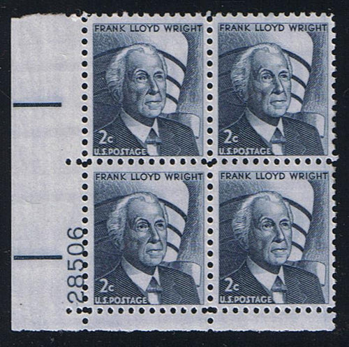 #1280 (1966) Wright (2-3 H, 2 V gum breakers) - PB, LL #28506, MNH