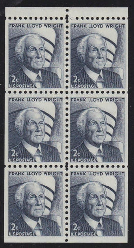 # 1280c (1971) Wright, DG, No Hole - Bklt pane, VF/XF MNH [4]