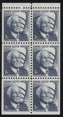 # 1280c (1971) Wright, DG, No Hole - Bklt pane, VF/XF MNH [5]