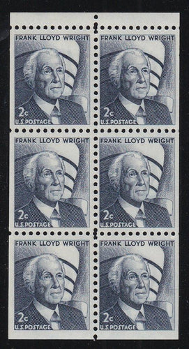 # 1280c (1971) Wright, DG, No Hole - Bklt pane, VF MNH [4]