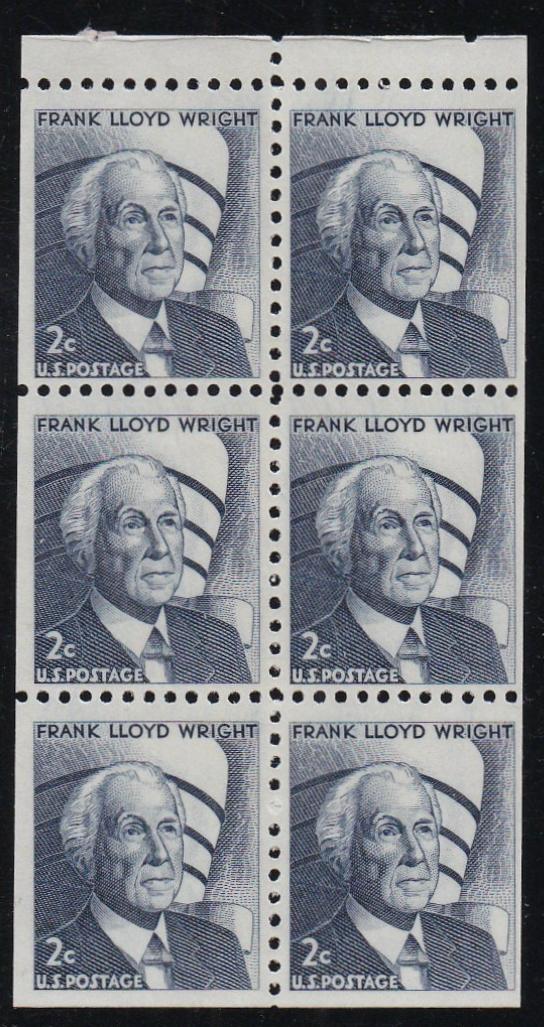 # 1280c (1971) Wright, DG - Bklt pane, VF MNH [1]