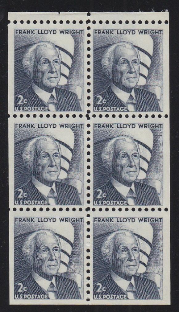 # 1280c (1971) Wright, DG - Bklt pane, VF MNH [2]