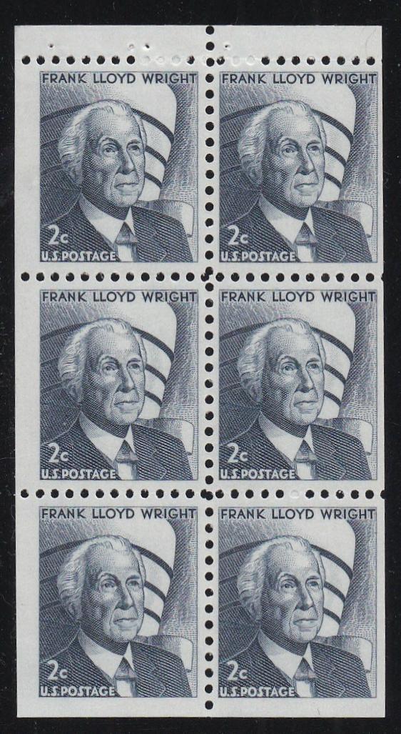 # 1280c (1971) Wright, SG - Bklt pane, VF MNH [1]