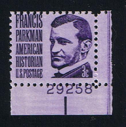 # 1281 (1967) Parkman - Plt sgl, LR #29258, MNH