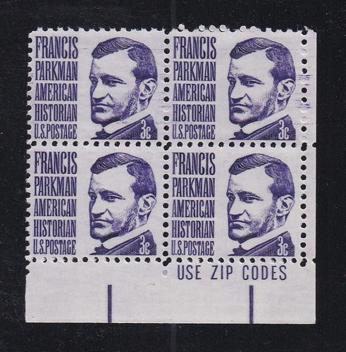 # 1281 (1967) Parkman - Zip BK/4, LR, MNH