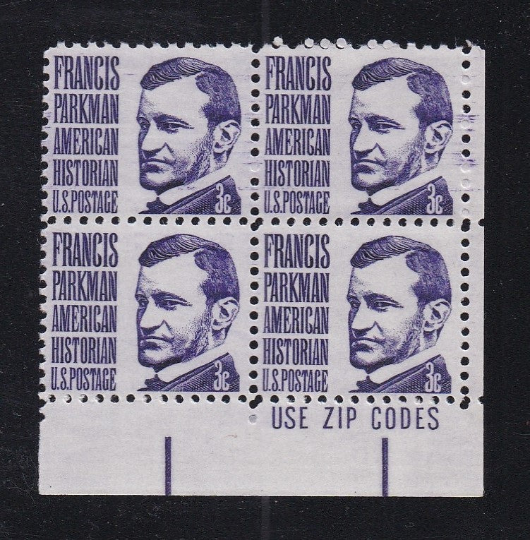 # 1281 (1967) Parkman - Zip BK/4, LR, MNH