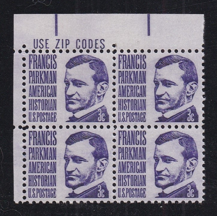 # 1281 (1967) Parkman - Zip BK/4, UL, MNH