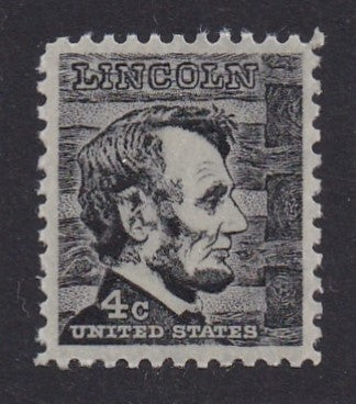 # 1282a (1965) Lincoln, Tagged - Sgl, XF MNH