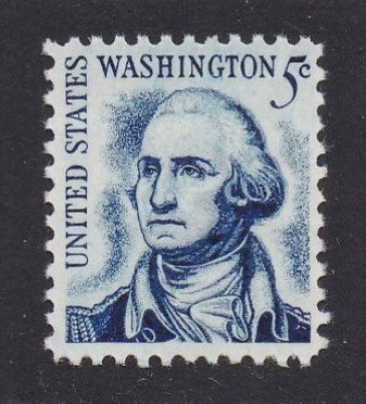 # 1283B (1967) Washington, Redrawn, DG, Tagged - Sgl, MNH