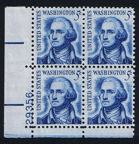#1283B (1967) Washington, Redrawn, SG, Tagged - PB, LL #29356, MNH