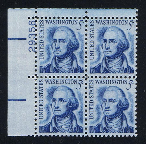 #1283B (1967) Washington, Redrawn, SG, Tagged - PB, UL #29356, MNH [2]