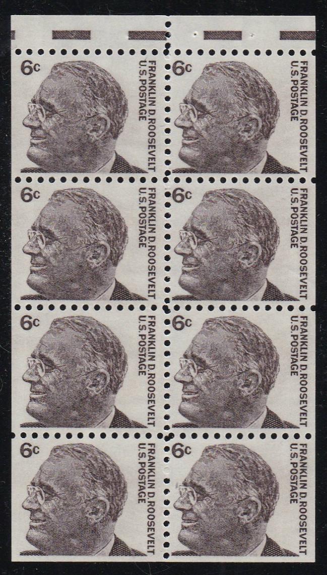 # 1284b (1967) FDR, V EE - Bklt pane, VF MNH [2]