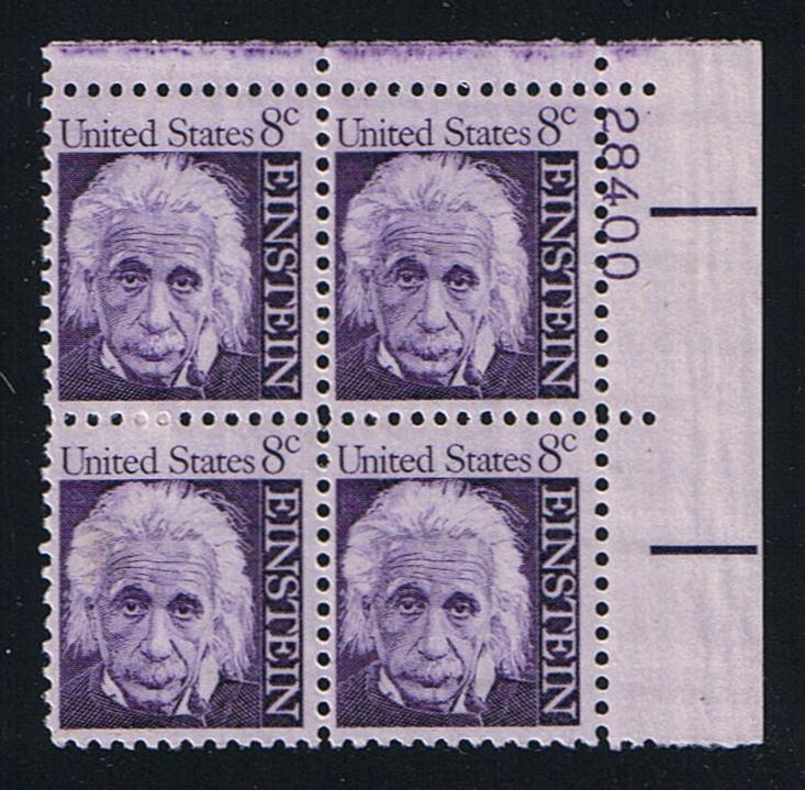 #1285 (1966) Einstein, Not tagged - PB, UR #28400, MNH