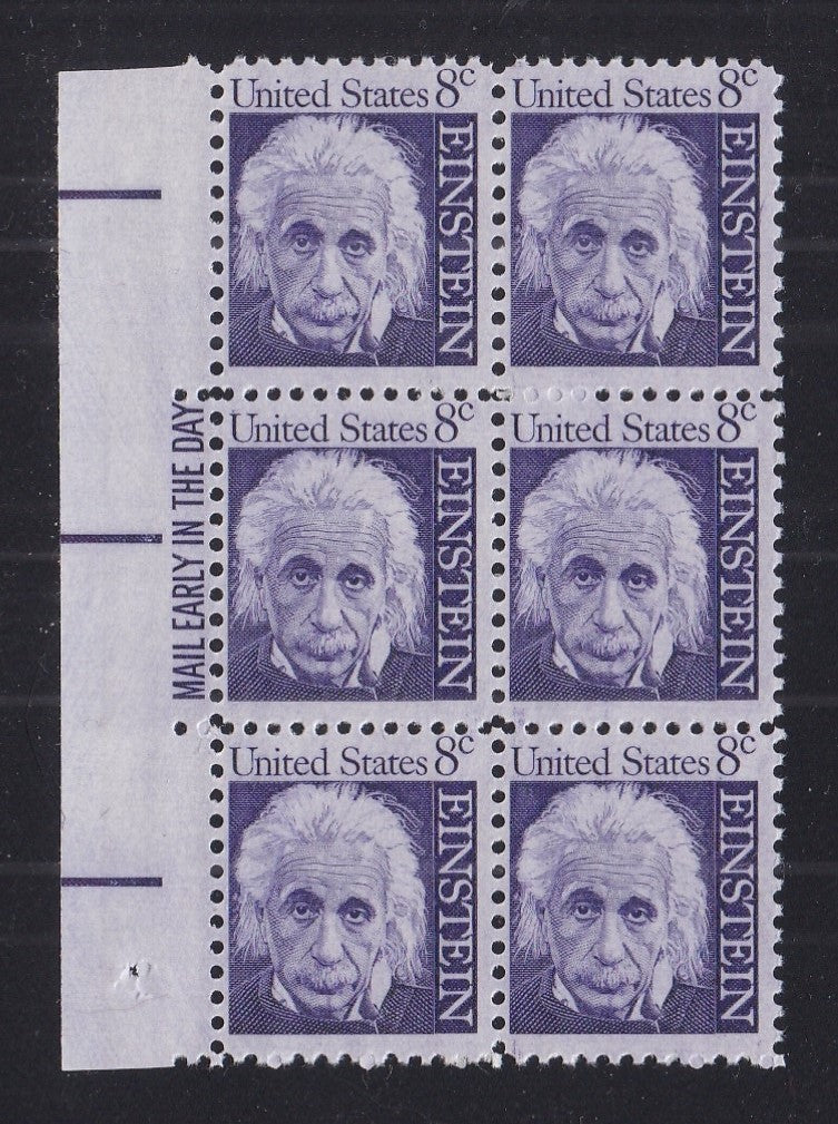 # 1285a (1966) Einstein, Tagged - ME BK/6, L, MNH