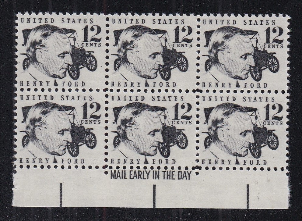 # 1286A (1968) Ford - ME BK/6, B, FVF MNH