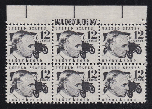# 1286A (1968) Ford - ME BK/6, T, FVF MNH