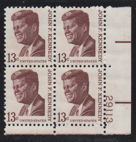 # 1287 (1967) JFK, Tagged - PB, LR #29113, XF MNH