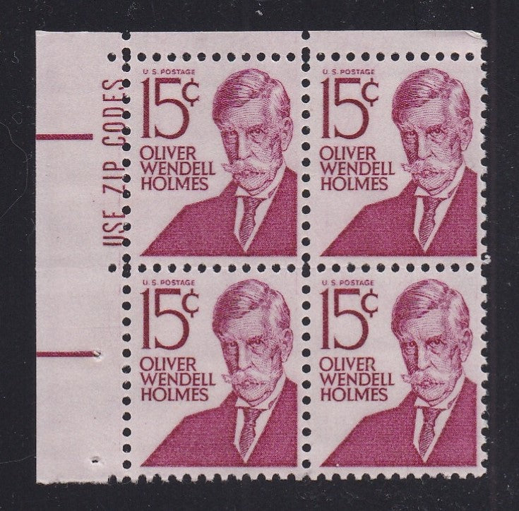 # 1288d (1968) Holmes, Type II - Zip BK/4, UL, MNH