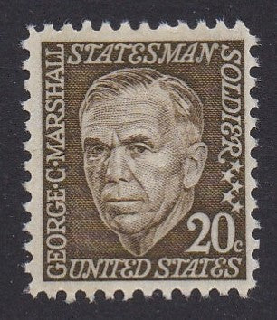 # 1289 (1967) Marshall, deep olive, SG, Not tagged - Sgl, MNH