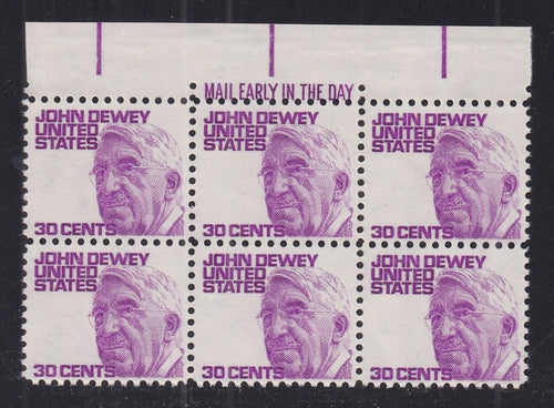 # 1291a (1973) Dewey, Tagged - ME BK/6, UR, MNH