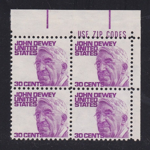 # 1291a (1973) Dewey, Tagged - Zip BK/4, UR, MNH