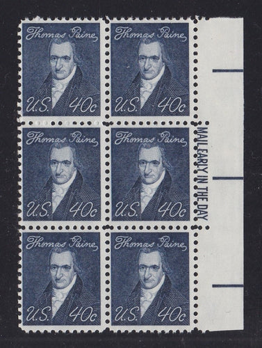 # 1292a (1973) Paine, SG, Tagged - ME BK/6, R, MNH