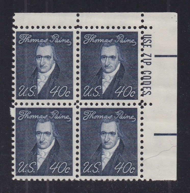 # 1292a (1973) Paine, SG, Tagged - Zip BK/4, UR, MNH