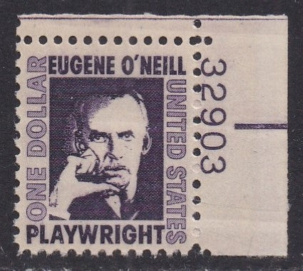 # 1294a (1973) O'Neill, dull purple, Tagged - Plt sgl, UR #32903, MNH