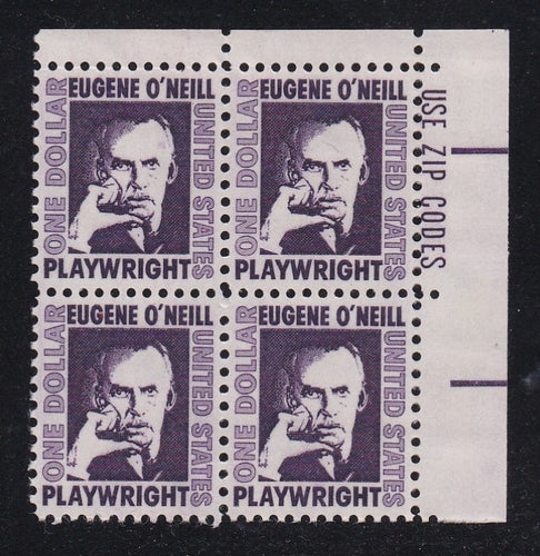 # 1294a (1973) O'Neill, dull purple, Tagged - Zip BK/4, UR, MNH