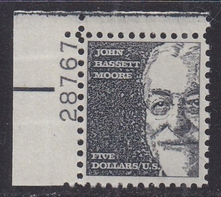 # 1295a (1966) Moore, Tagged - Plt sgl, UL #28767, MNH