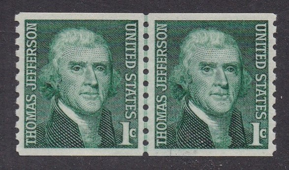 # 1299 (1968) Jefferson - Coil LP, XF MNH