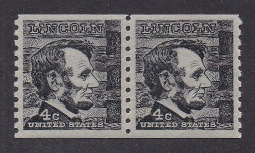 # 1303 (1966) Lincoln - Coil pr, XF MNH