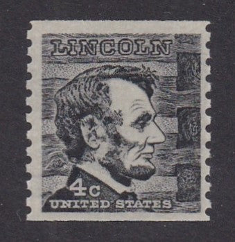 # 1303 (1966) Lincoln - Coil sgl, MNH