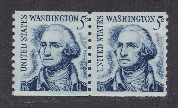 # 1304C (1981) Washington, Redrawn, DG - Coil pr, F MNH
