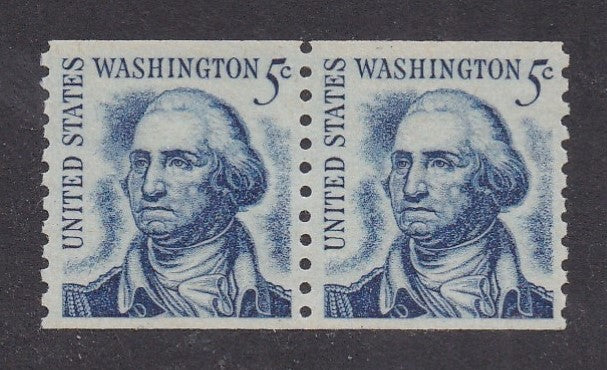 # 1304C (1981) Washington, Redrawn, DG - Coil pr, MNH