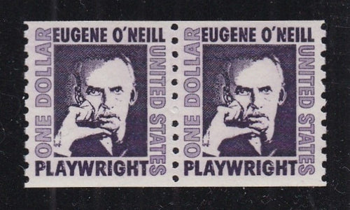 # 1305C (1973) O'Neill, blk purple, DG - Coil pr, MNH