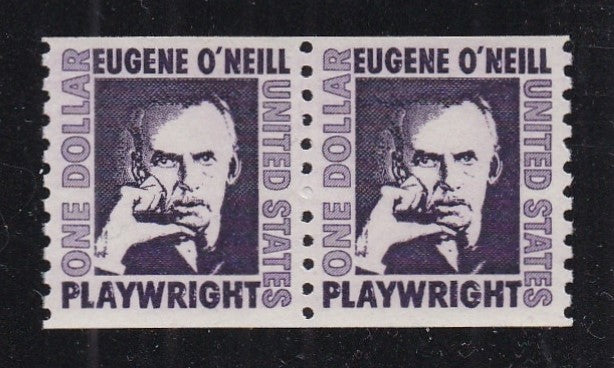 # 1305C (1973) O'Neill, blk purple, DG - Coil pr, MNH