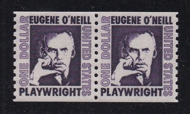 # 1305C (1973) O'Neill, blk purple, SG - Coil pr, XF MNH