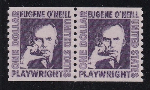 # 1305C (1973) O'Neill, dull purple, SG - Coil pr, XF MNH