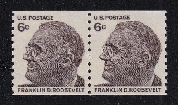 # 1305 (1968) FDR - Coil pr, XF MNH