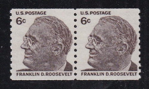 # 1305 (1968) FDR - Coil pr, MNH