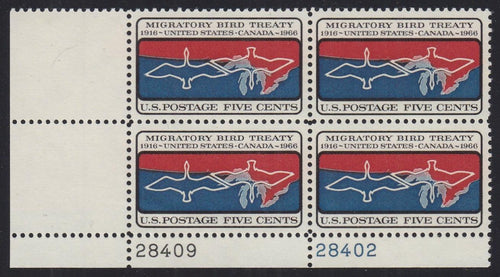 # 1306 (1966) Migratory Birds - PB, LL #28402/28409, MNH