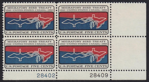# 1306 (1966) Migratory Birds - PB, LR #28402/28409, MNH