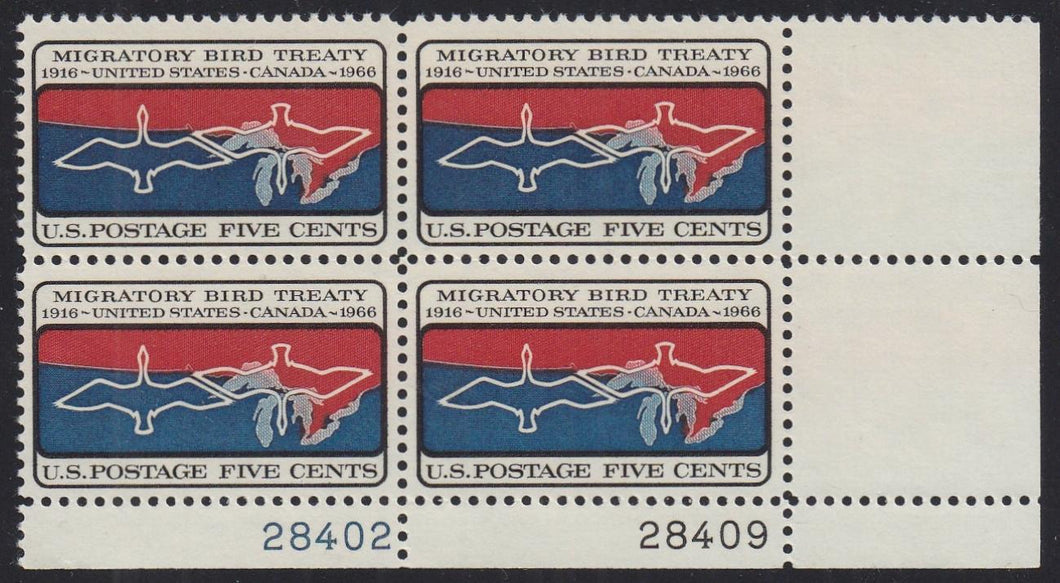 # 1306 (1966) Migratory Birds - PB, LR #28402/28409, MNH