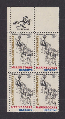 # 1315a (1966) USMC Reserve, Tagged - Mr. Zip BK/4, UL, MNH