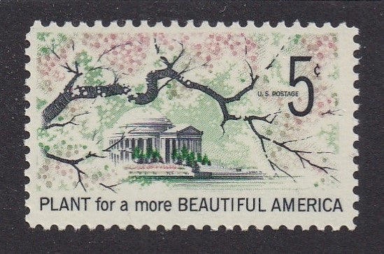 # 1318a (1966) Beautification - Sgl, Tagged