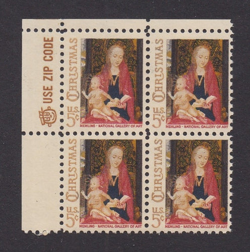 # 1321a (1966) Madonna & Child, Tagged - Mr. Zip, BK/4, UL, MNH